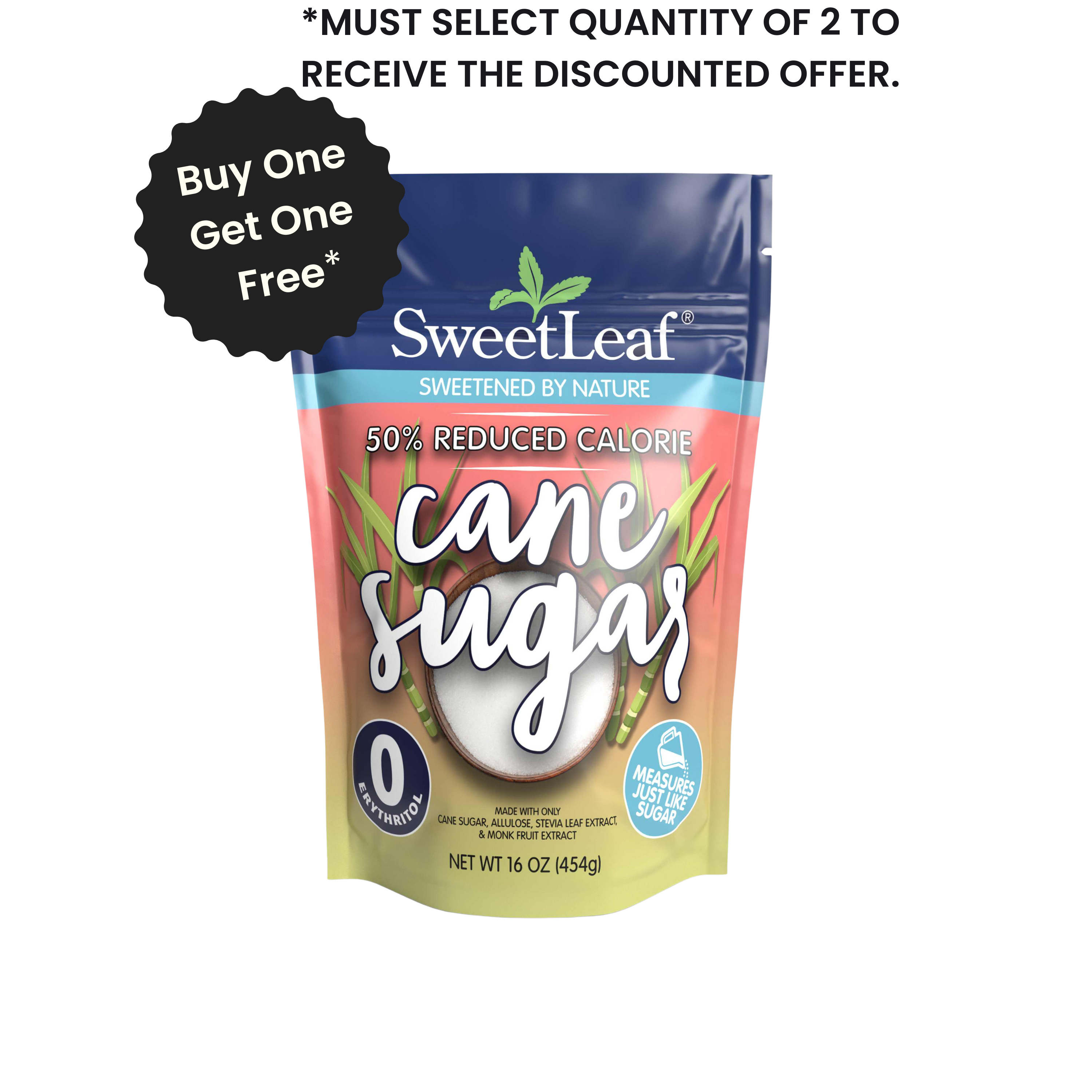 50% Reduced Calorie Cane Sugar – SweetLeaf® 50% Reduced Calorie Cane Sugar – SweetLeaf®