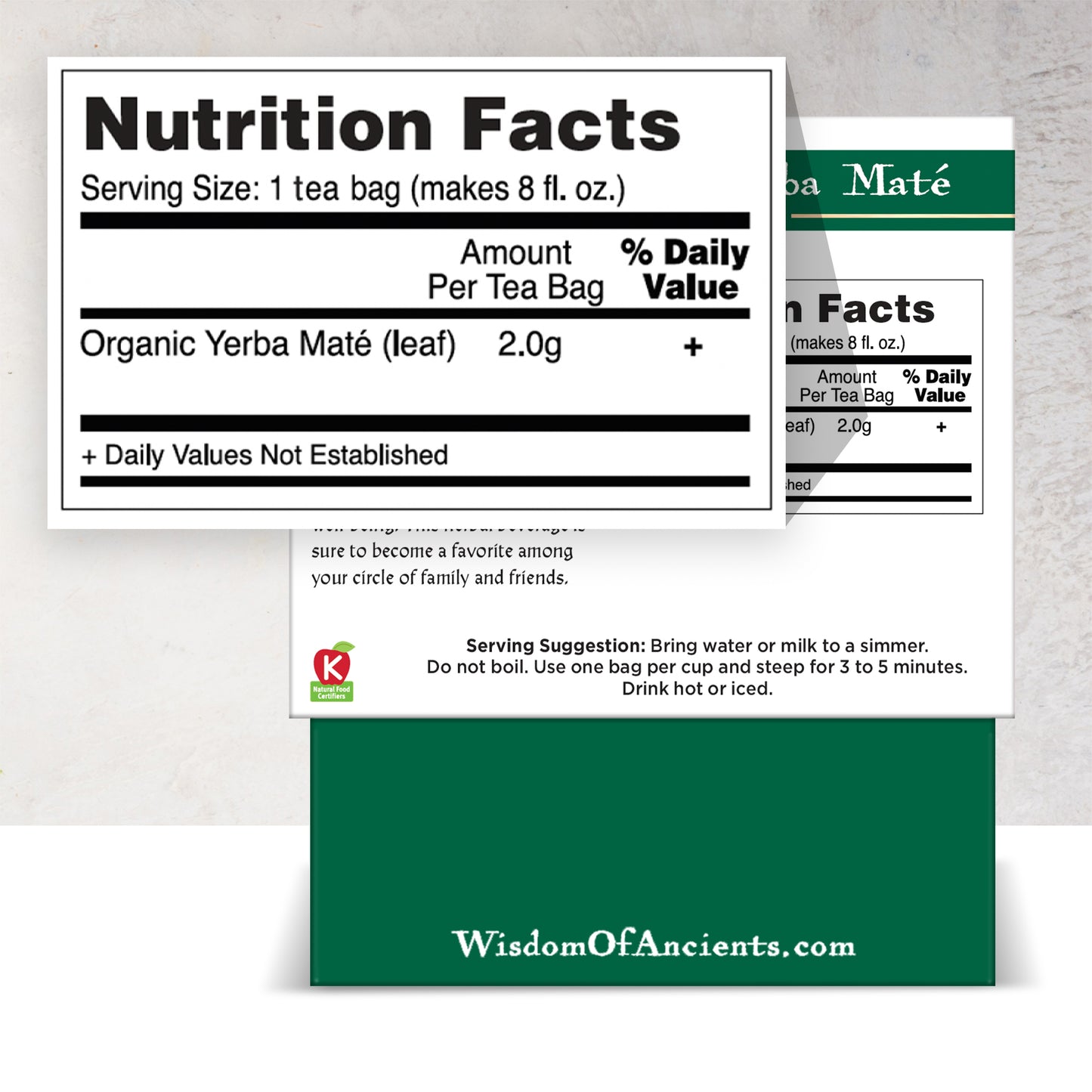 Organic Yerba Maté Tea Bags, 16 Servings