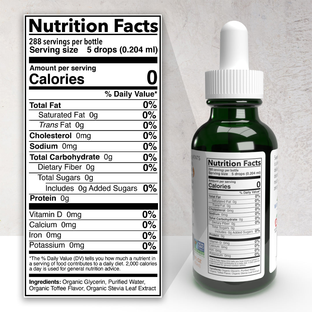 Organic Sweet Drops® English Toffee 2 oz