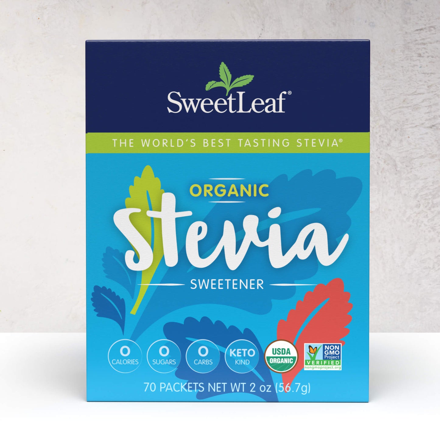 Organic Stevia Sweetener, 70 packets