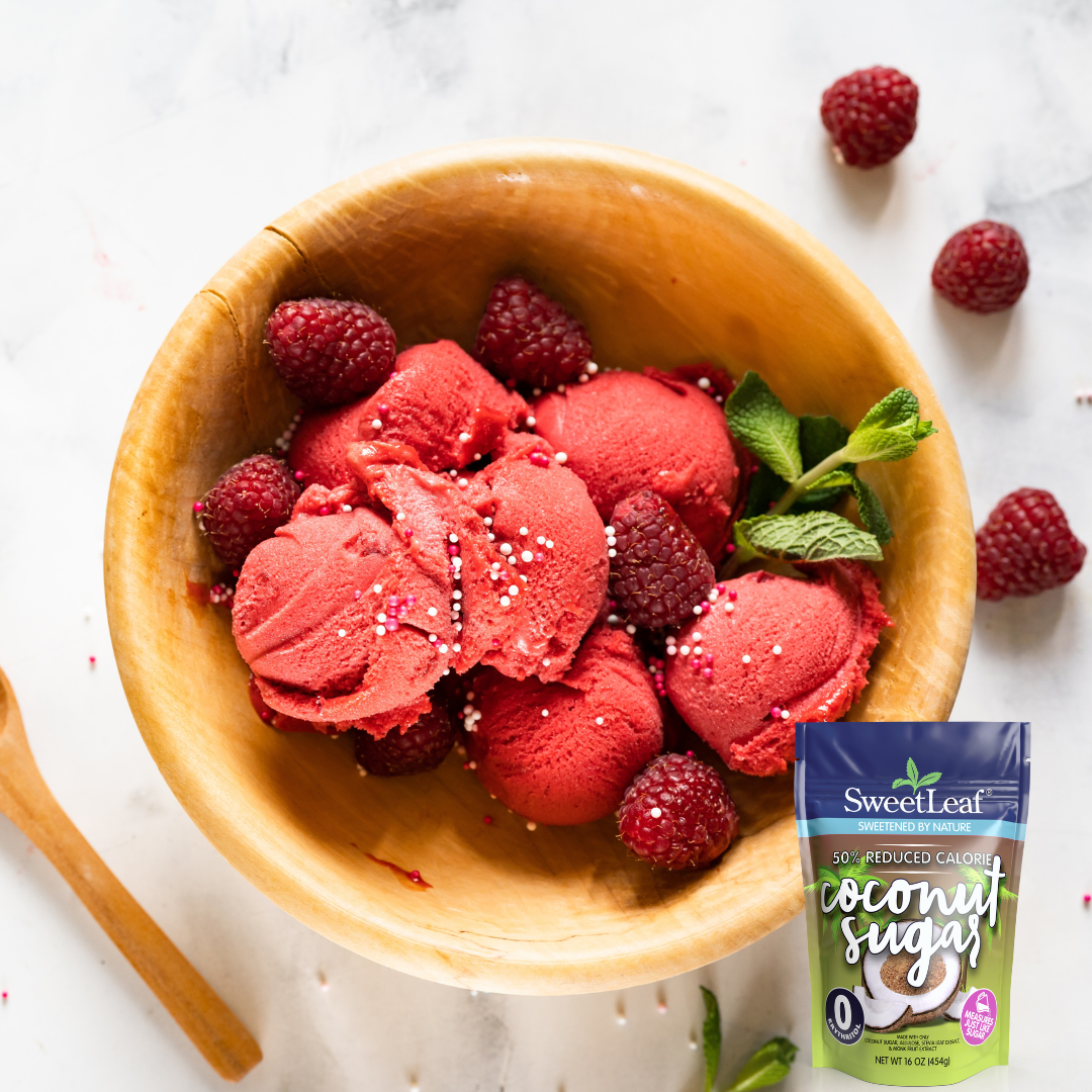 Sherbert Raspberry Pint Low-Sugar Raspberry Sherbet – SweetLeaf®