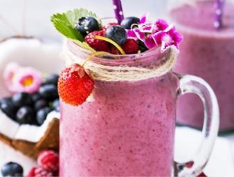 Very Berry Coconut Protein Smoothie