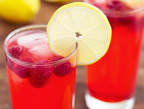 No-sugar-added raspberry lemonade