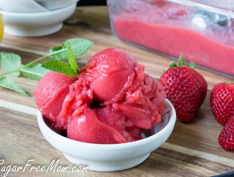 Strawberry Lemonade Sorbet