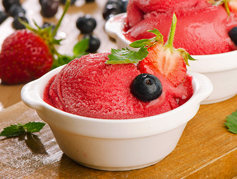 Silky Strawberry Sorbet