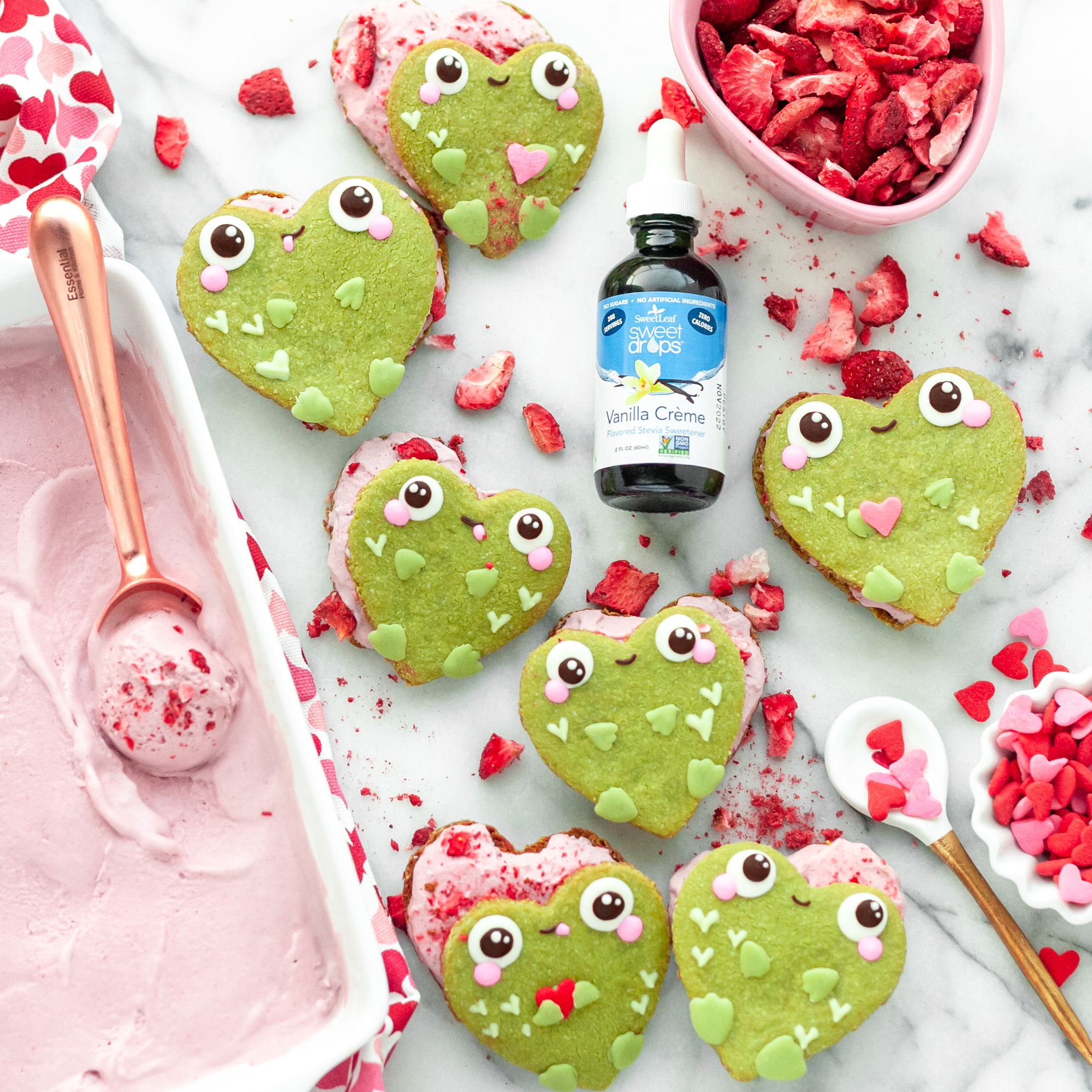 Vegan Matcha Strawberry Sandwiches