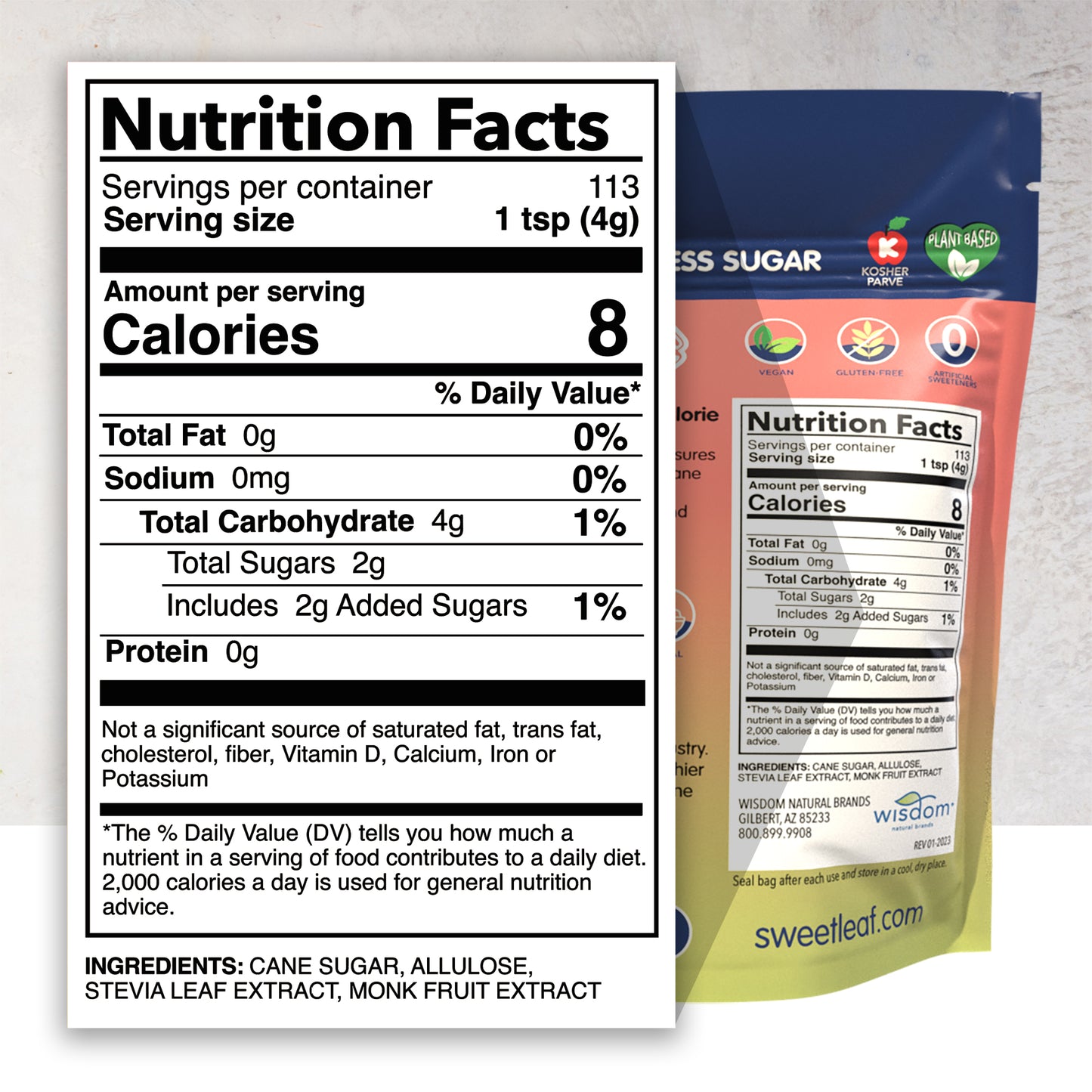 50% Reduced Calorie Cane Sugar