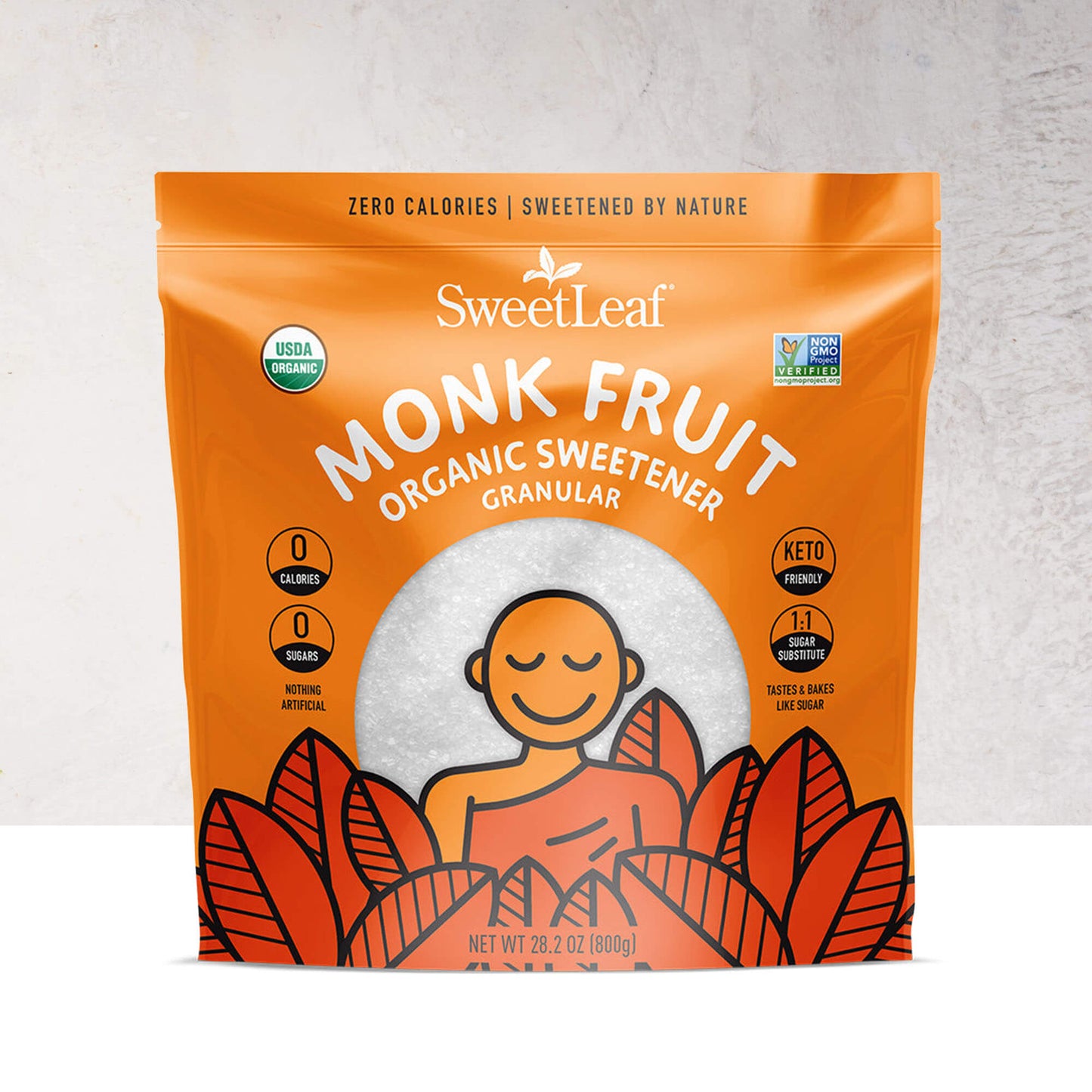 Granular Monk Fruit Sweetener Bag, 800 grams